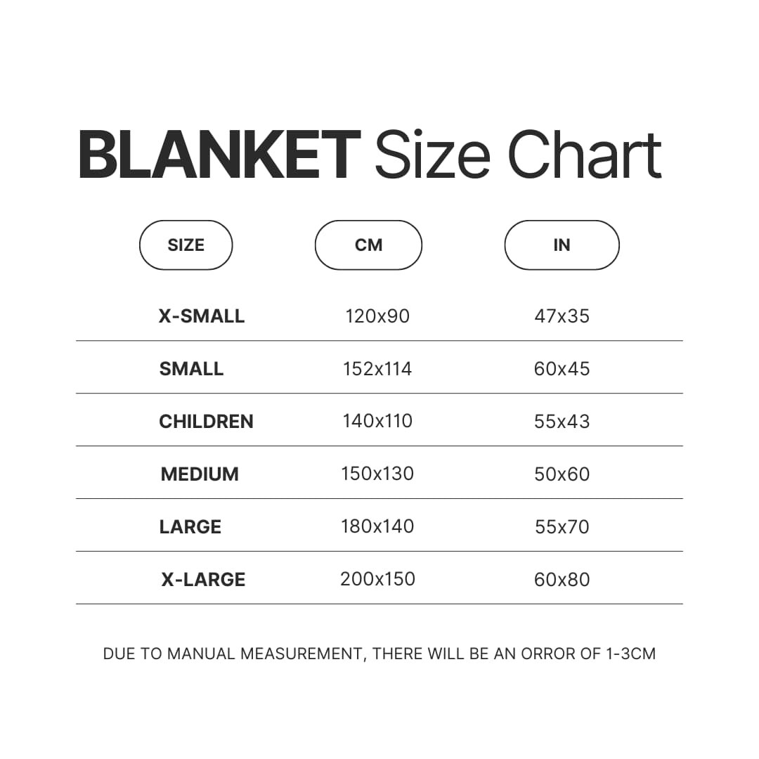 Blanket Size Chart - Madball Shop