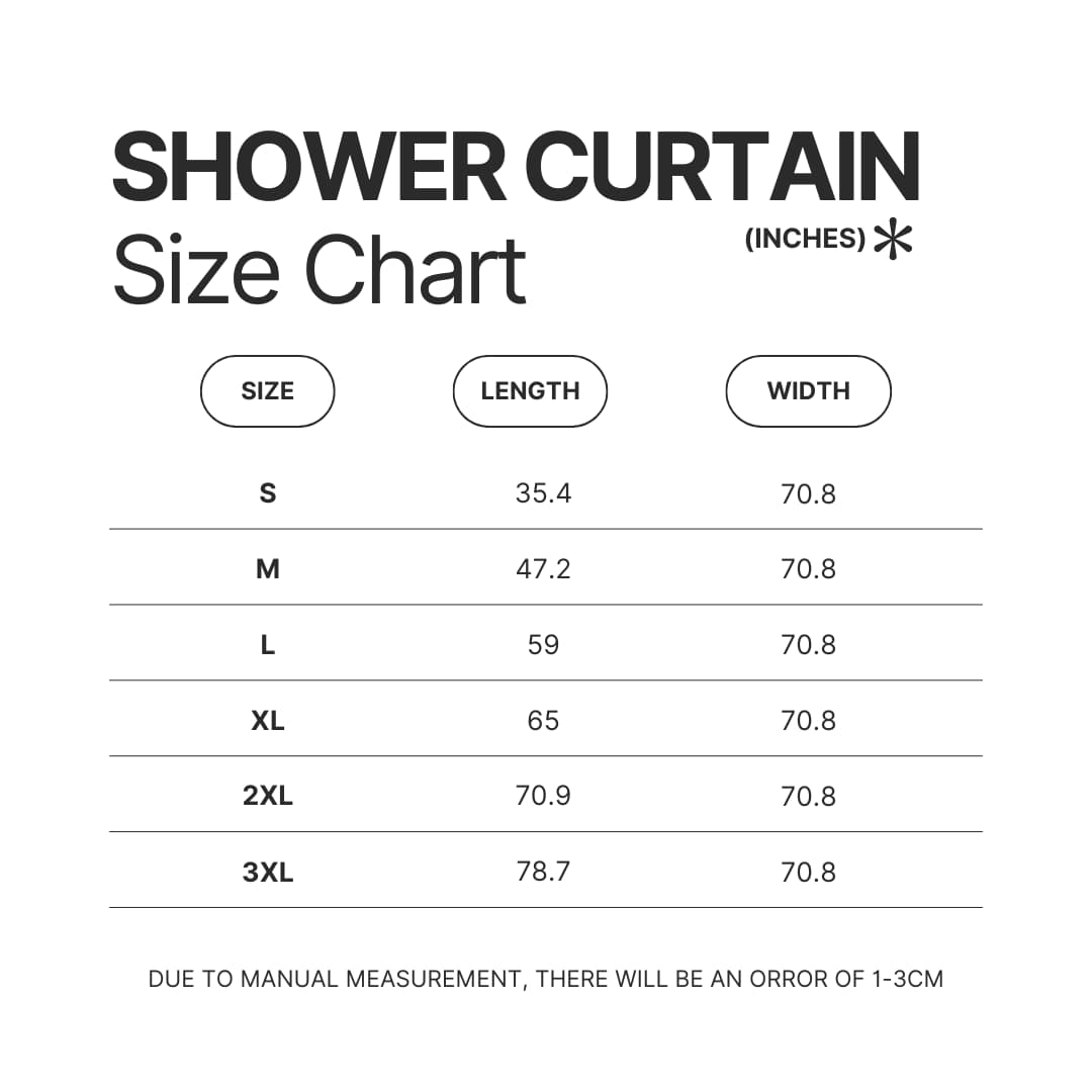 Shower Curtain Size Chart - Madball Shop