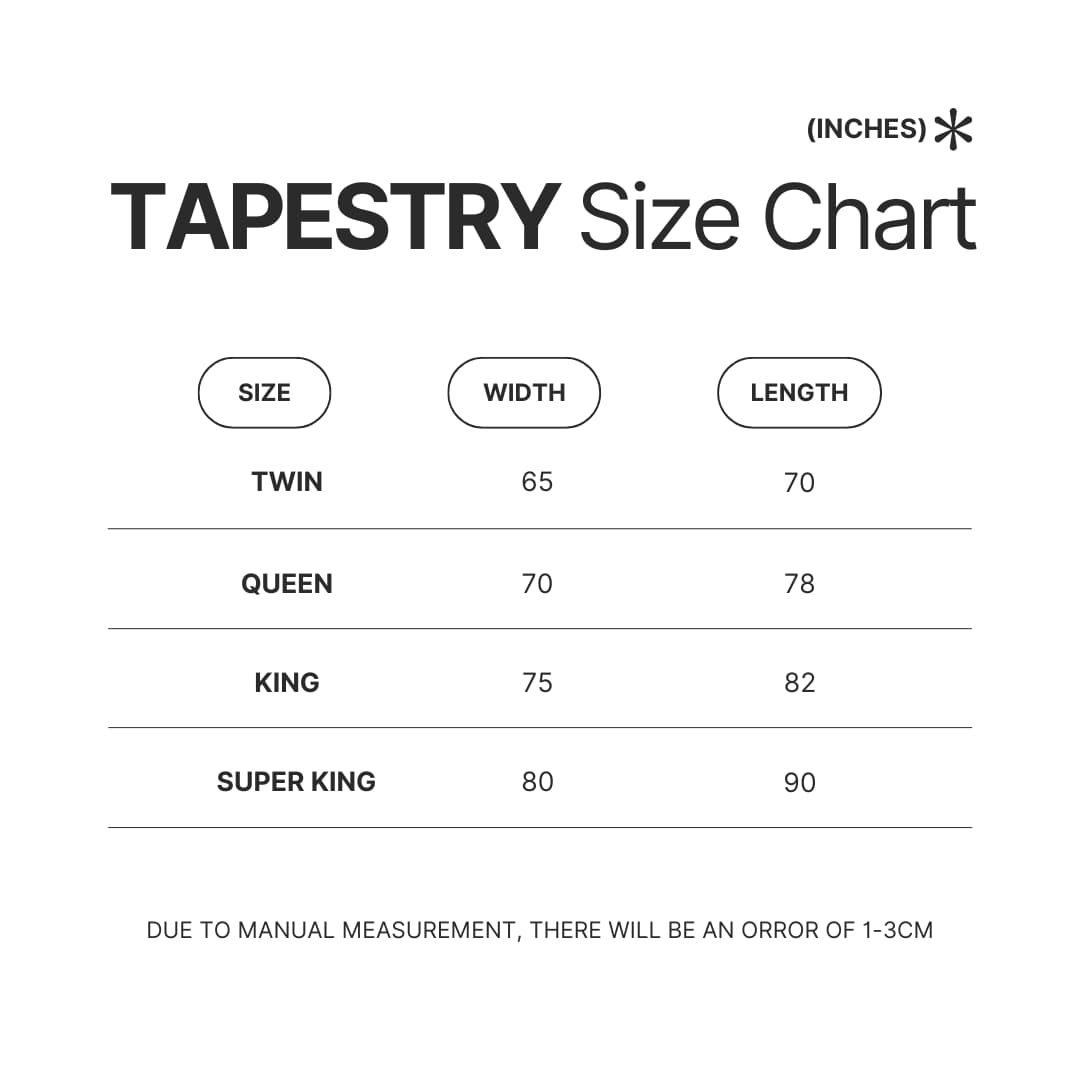 Tapestry Size Chart - Madball Shop