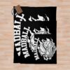 Black White Logo Madball Throw Blanket Official Madball Merch