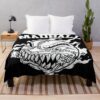 Black White Logo Madball Throw Blanket Official Madball Merch