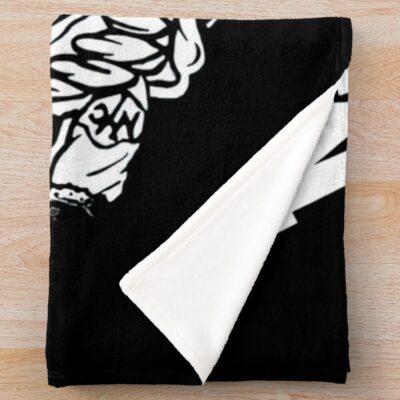 Black White Logo Madball Throw Blanket Official Madball Merch